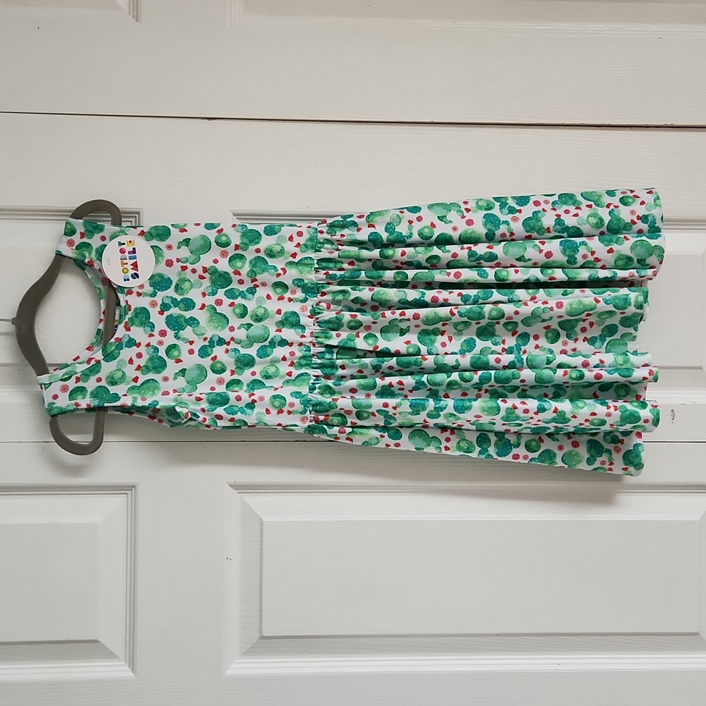 NWT Dot Dot Smile Green Cactus Tank Top Twirl Dress